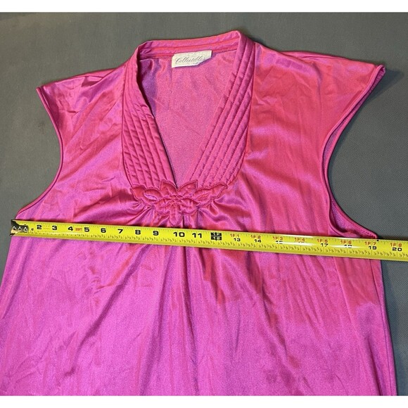 Vntg JC Penny Moo Moo Nightgown Womens XL Long Nylon  Made USA Granny - Picture 8 of 8